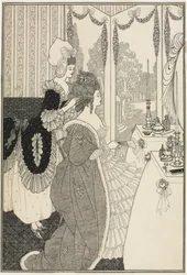 De toilet, uit The Rape of the Lock door Alexander Pope, ca.1895-96 (pen en inkt)