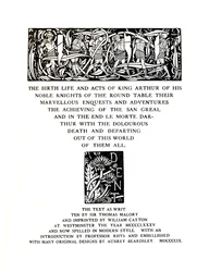 Titelpagina Ontworpen door Aubrey Beardsley voor Messrs. J. M. Dent and Sons Ltd