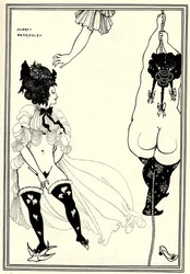 Twee Atheense vrouwen in nood. Illustratie voor De Lysistrata van Aristophanes, 1896