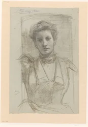 Portret van een vrouw, ten halven lijve