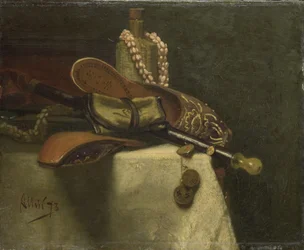 Stilleven met oosterse pantoffels