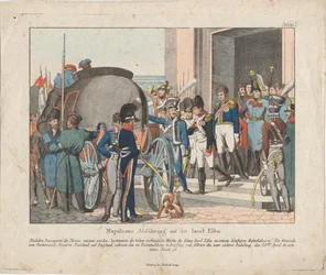 Het Vertrek van Napoleon naar het Eiland Elba