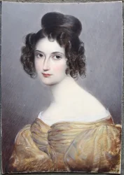 Miniatur, August Grahl, onbekend Dame 1, Ivory
