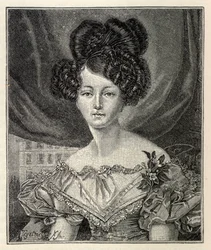 Augusta van Saksen-Weimar-Eisenach als prinses van Pruisen, 1829