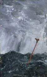 Stormachtige Zee Bezemboei
