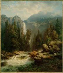 A. Leu de Oude, Noors landschap met waterval