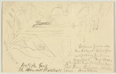 De schuddende koets, ansichtkaart aan Wassily Kandinsky in Odessa