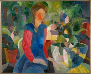 Meisje met vissenkom