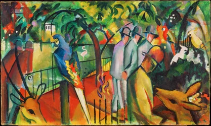 Zoölogische tuin I (schilderij op doek)