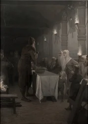 Frithiof komt bij koning Ring (uit de sage van Frithiof)