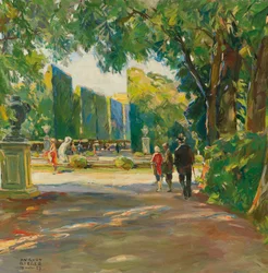 In het park van paleis Schönbrunn