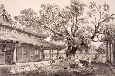 De tempel van Boeddha in de Honan buitenwijken van Canton, plaat 24 uit 