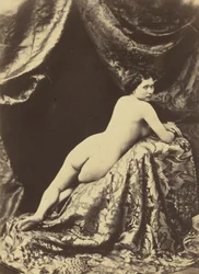 Naaktstudie,c. 1855 (foto)