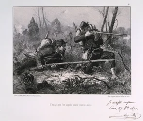 Franse soldaten, Beleg van Parijs, 1871
