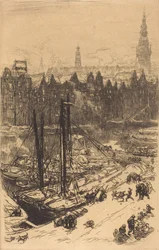 Amsterdam gezien vanaf Victoria Hotel