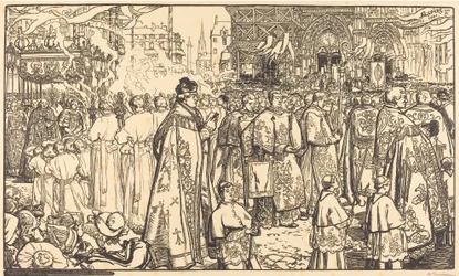Corpus Christi Processie in Nantes, 1901