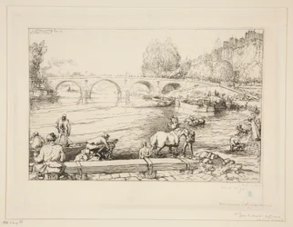 De drinkplaats bij Pont Marie