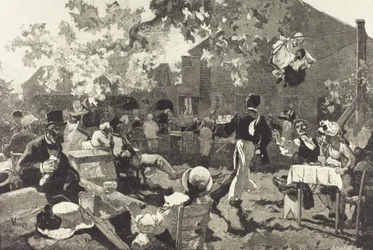 Het cabaret van het auerhoen in het bos van Meudon, 1888.