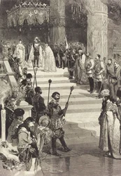De kroning van keizer Alexander III van Rusland, 27 mei 1883.