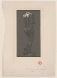 Naakt standbeeld, gezien van achteren, ca. 1902