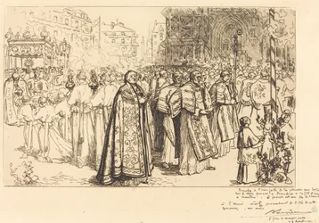 Terugkeer van de Processie naar de Kathedraal van Nantes