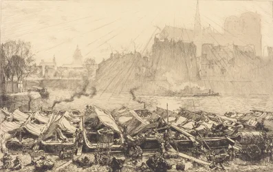 De grote appelmarkt Le grand marché aux pommes, 1917