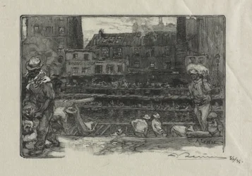 Lossers van gips (Canal St. Martin)