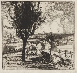 Uitzicht op Jouy-le-Moutier