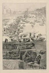 Aankomst van Aardappelen bij het Stadhuis, 1883