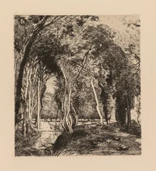 Auguste Lepère: Onder de Bomen, bij de Rigonette (Vendée)