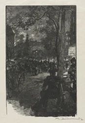 Boulevard Montmartre, avond, 1890
