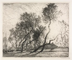 Boerderij met Populieren van Holland, 1914