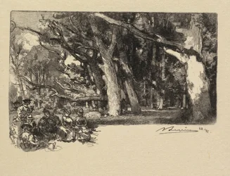 Fontainebleau Bos: Middag onder de bomen