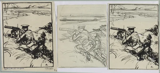 Engelse mitrailleurs, 1914