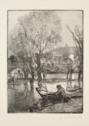Een hoek van het eiland Billancourt
