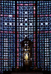 Art Deco muur (glas in lood)