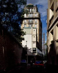 Gebouw rue Raynouard, Parijs 16e. Architect Auguste Perret (1874-1954)