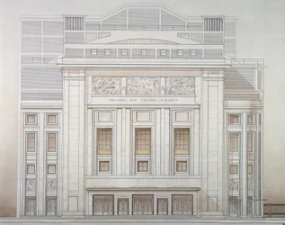 Theater van de Champs-Elysées: gevel - project door Perret