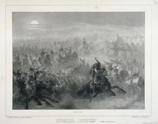 Lithografisch album van 1837, nr. 12: Dit is de grote revue (...)