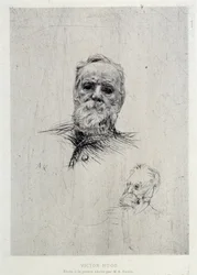 Portret van Victor Hugo (1802-1885), illustratie uit The Gazettes de beaux Arts