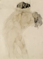 Twee omhelzende figuren, ca. 1900