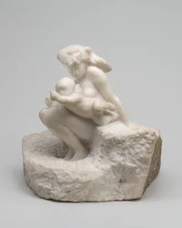 Vrouw en kind, model ca. 1885, gesneden ca. 1900-1901