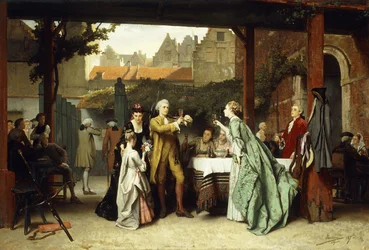 De winnaar toosten, 1870