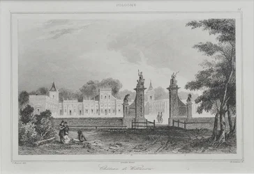 Uitzicht op het Wilanów-paleis, 1840