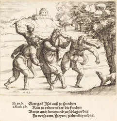 Jesaja accepteert spot vanwege zijn geloof, 1549