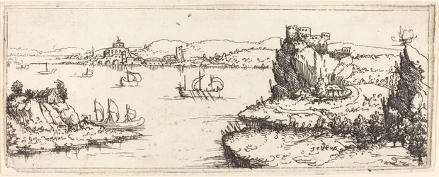 Landschap met Zeilboten