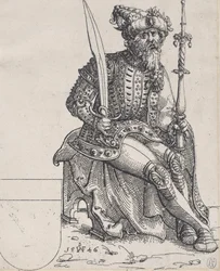 Maximiliaan I, uit Herberstain, Rerum Moscoviticarum Commentarii, 1546