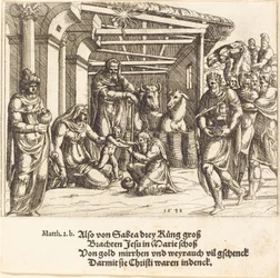 De Aanbidding der Wijzen, 1548