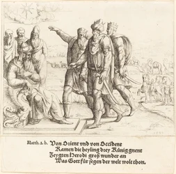 De drie koningen vertellen Herodes over de geboorte van Christus, 1549