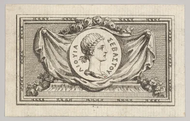 Medaille met Portret van Livy in het 5e Boek, uit Tibère ou les six premiers